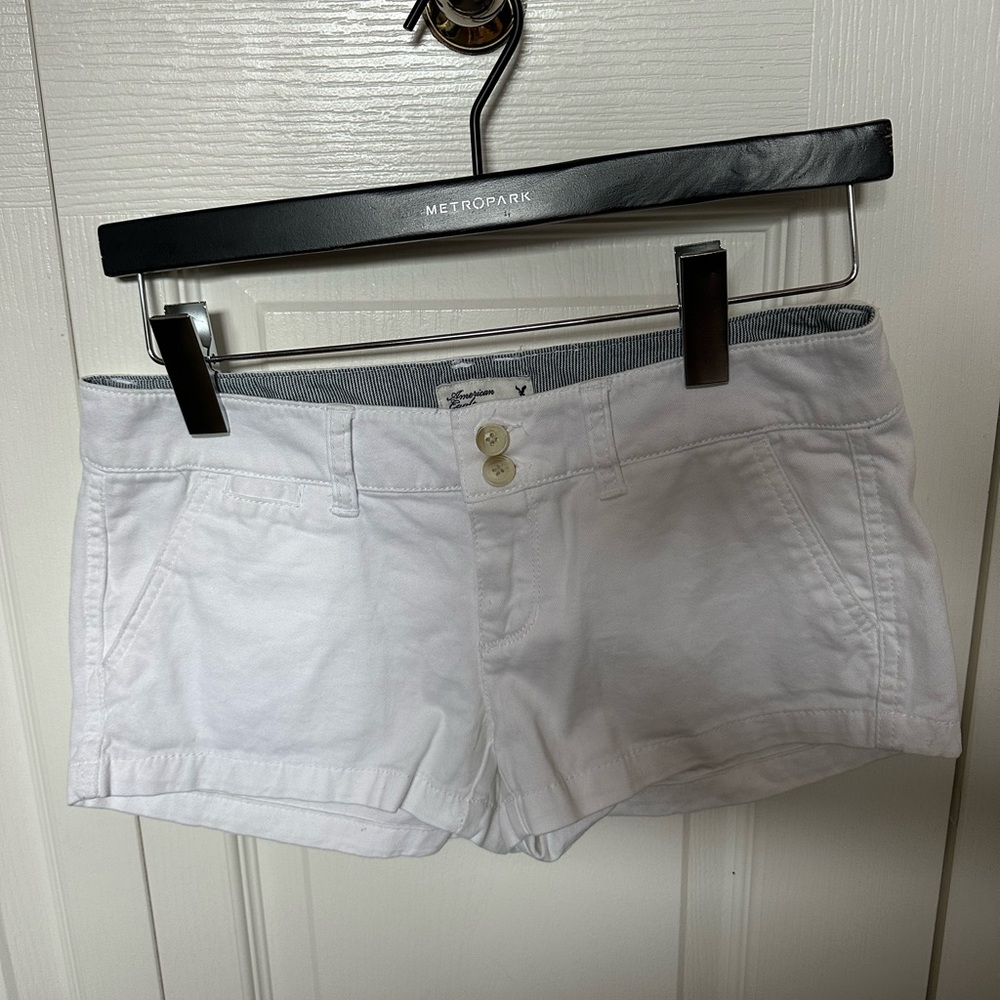 American Eagle White Chino Women's Shorts